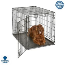 42-Inch Heavy-Duty Metal Dog Crate for Large Breeds