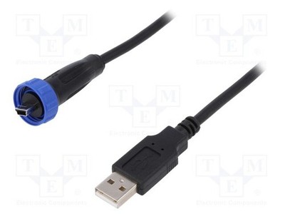 Kabel-Adapter USB A-Stecker,USB B-Mini-Stecker (abgedichtet)