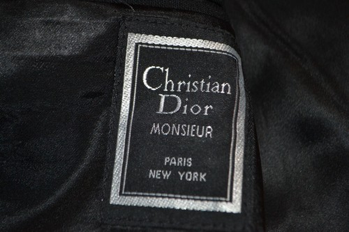 Christian Dior Men Double Breasted Made in USA Wool Tuxedo Jacket Sz 44L - Picture 10 of 12