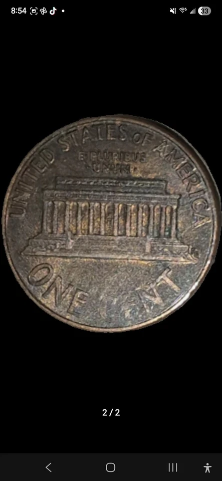 1992 D Close AM Lincoln Penny Genuine, [Close AM Variety Cent] Denver Mint Coin. - Image 2 of 3