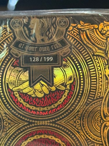 DARKSIDE SPIELKARTEN "DEAL WITH THE DEVIL" GOLDEN VERGOLDET - Bild 3 von 7