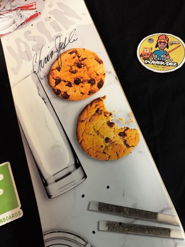 RARE SIGNED Chris Joslin 420 Snack Table Plan B Skateboard Deck AUTOGRAPHED - Picture 7 of 9