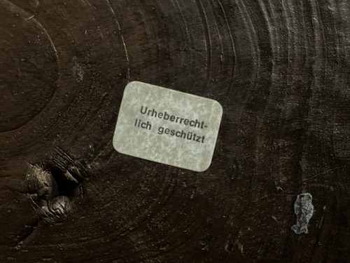 Holzfigur "Jäger mit Hund", Massivholz, Schnitzerei, ca. 3.3 kg, Höhe ca. 55 cm - Bild 8 von 8