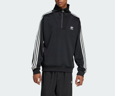 Adidas  Adicolor Funnel Neck Track Top Jacket Pullover Men Size M IZ4803 Black