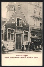 Old postcard Blankenberghe, the Old Villa Hotel and the Bazaar of the Leipzig Fair 