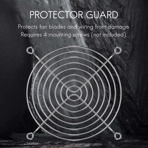 PC DC Fan Grill Protector Metal Finger Guard 120mm 12cm Silver Tone P2H64981 - Afbeelding 4 van 8
