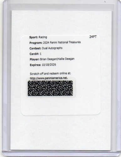 2024 National Treasures Dual Autographs #1 Brian Deegan Hailie Deegan - Bild 1 von 2