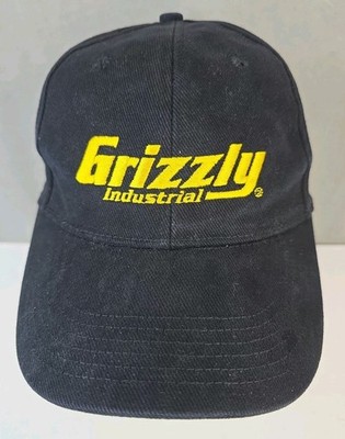 Grizzly Industrial hat embroidered vintage snapback black woodworking cap