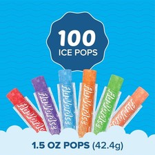 Popsicle Variety Pack of 1.5 Oz Freezer Bars, Assorted Flavors, 100 Count