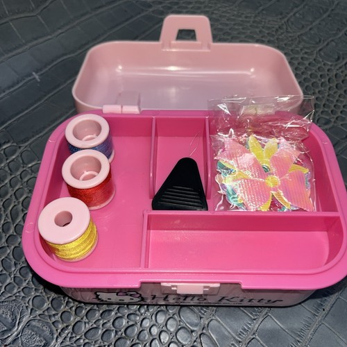 Sanrio Hello Kitty Case Organizer Travel Box Sewing, Makeup, 2010 + Fabric! - Picture 4 of 10