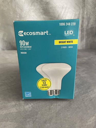 Ecosmart 90W LED Light Bulb BR30 Flood Dimmable Bright White - Picture 4 of 4