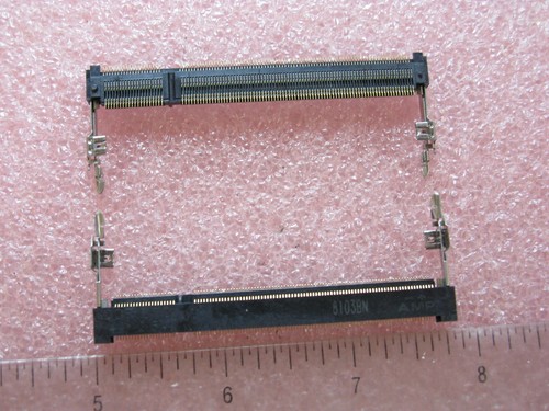 QTY (5) 1473005-1 TYCO 200 POSITION SMD SODIMM DDR SDRAM SOCKETS .6mm ROHS - Picture 3 of 6