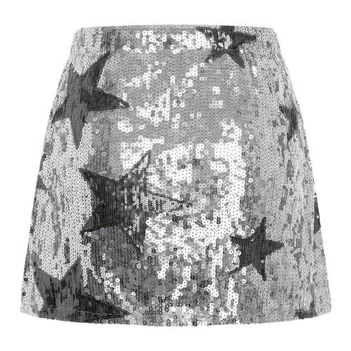 Women's  Shiny Sequin Pencil Skirt Stars Pattern Slim Fit Mini Skirt Party Wear - Bild 22 von 32