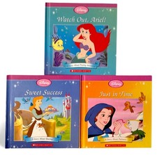Disney Princess Book Lot Ariel Cinderella Belle Hardcover Kids Books