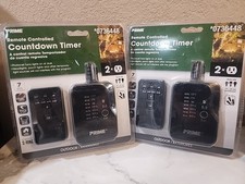 PRIME 2-Outlet Plug-In Countdown Xmas Lighting Timer w/ Wireless Remote - 2 NEW