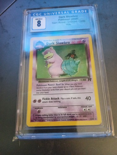 Dark Slowbro 12/82 Team Rocket Holo Cgc 8