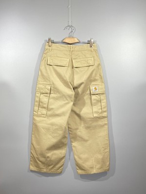 CARHARTT WIP Men's Beige 100% Cotton Wide Leg Heavyweight Cole Cargo Pants Sz 29