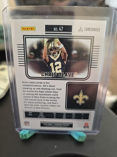 Chris Olave 2025 Panini Luminance Fireworks /35 Teal - Picture 2 of 2