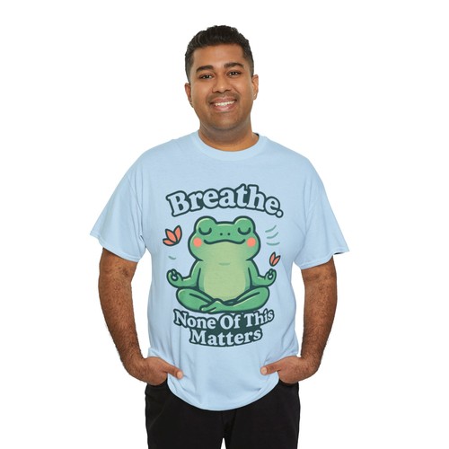 Camiseta Unisex Mindful Frog - Respira, Nada de Esto Importa, Camisa Relajación, [...] - Imagen 50 de 62