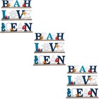 9 Pcs Wooden Alphabet Decors Household Letter Decors Wooden Craft