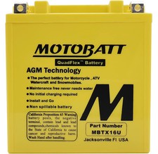 MBTX16U BATTERIA MOTOBATT 19Ah AGM KAWASAKI VN Vulcan 1500 1996 - 1999
