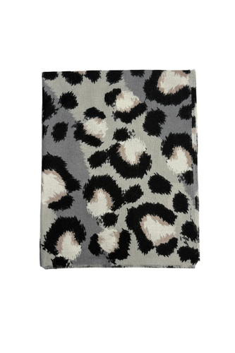 Women's Camo Fashion Leopard Print Frayed Scarf Ladies Neck Wrap Scarve 8190 - Picture 4 of 4