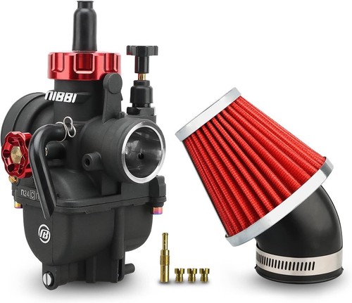 NIBBI Racing Carburetor PE 24mm Fits 100cc-125cc Pit Dirt Bike ATV w/ Air Filter