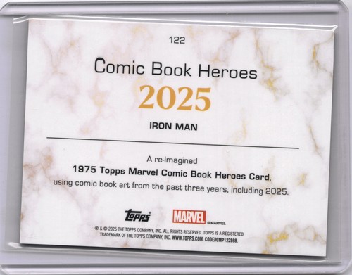 Iron Man 122 2025 Gold Atomic Refractor 070/125 1975 Marvel Comic Book Heroes - Picture 2 of 2