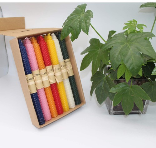 Set of 14 Beeswax Handmade Taper Candles, 9 Inch Smokeless Dripless Wax Candl... - Bild 7 von 9