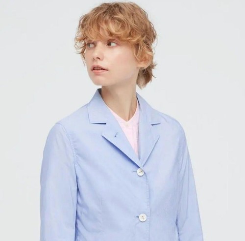 Uniqlo Ines Veste Coton Nylon M Bleu Clair outlet Collab Mince, Résistant aux Rides