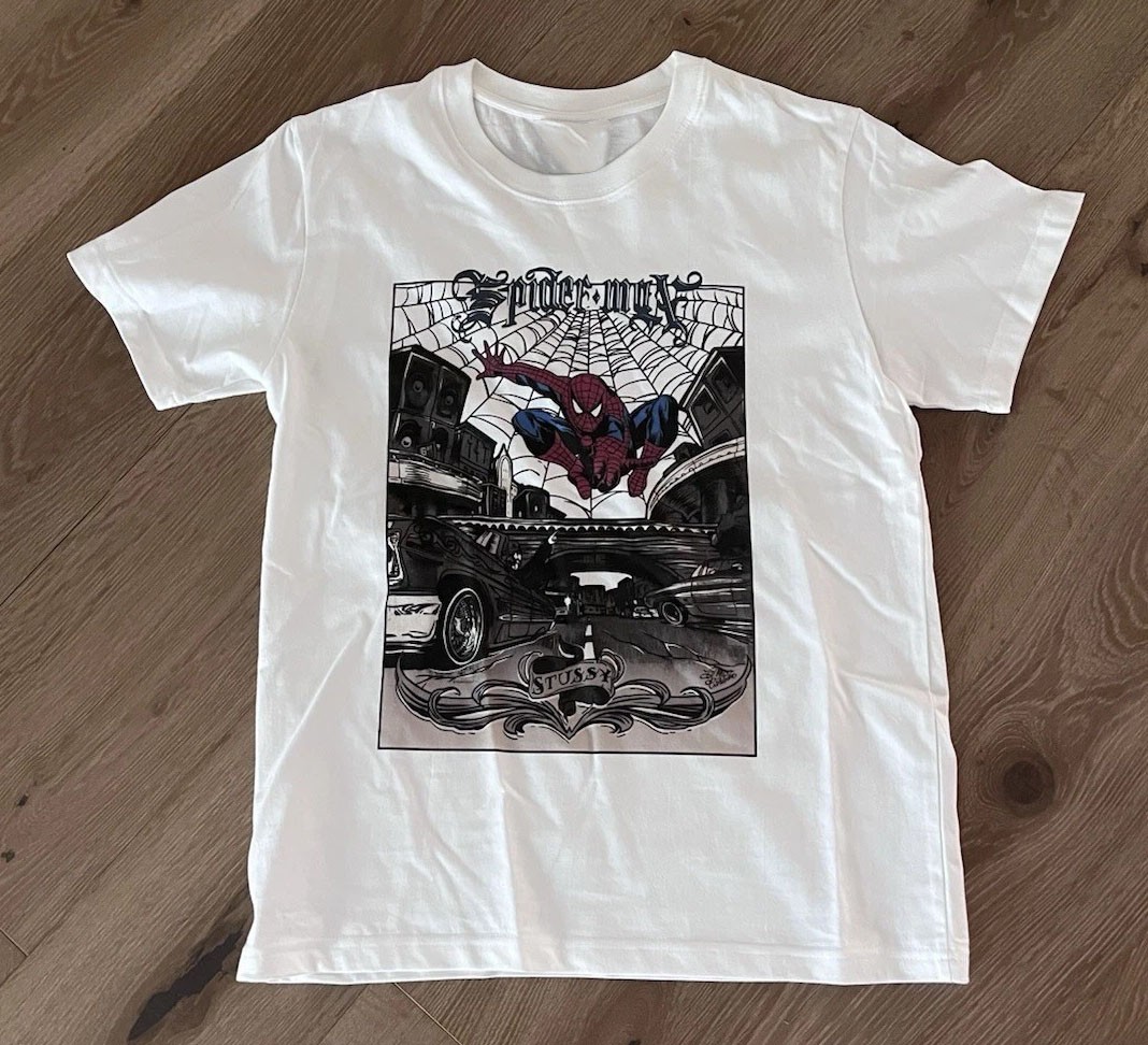 STUSSY×MARVEL Rare Marvel X Stussy Marvel Collab Logo T Shirt Medium | eBay