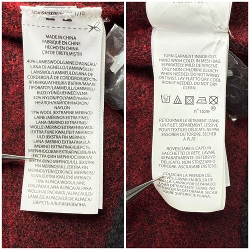 Polo Ralph Lauren Cárdigan Hombres Grande L Rojo Negro Icónico Skeet Suéter Lana a Cuadros - Imagen 10 de 11