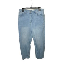 Crown  Ivy Whisker Straight Blue Light Wash Cotton Blend Denim Size 10R Women