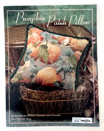 3 Donna Vermillion Giampa Cross Stitch Pattern Lemons Pears Apples Pillow NEW - Picture 2 of 4