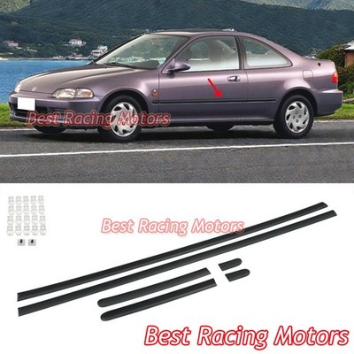 For 1992-1995 Honda Civic 2dr (Coupe) Thin Side Door Moldings