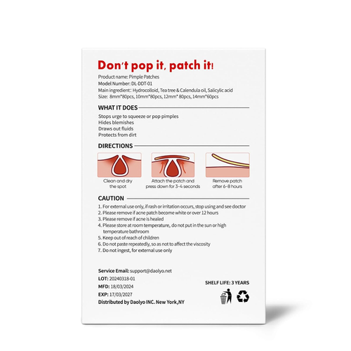 Pimple Patches for Face, 4 Size 300 Counts Acne Patches, Hydrocolloid Patches fo - Picture 9 of 12