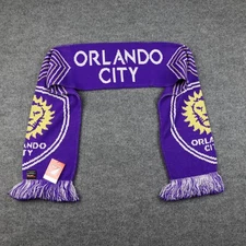 Orlando City SC Scarf Split Crest Acrylic MLS Soccer Licensed Made in England