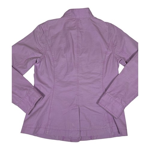 Talbots Jacket Women Size Small Purple Jean Denim Button Collar Pocket Casual - Picture 7 of 8