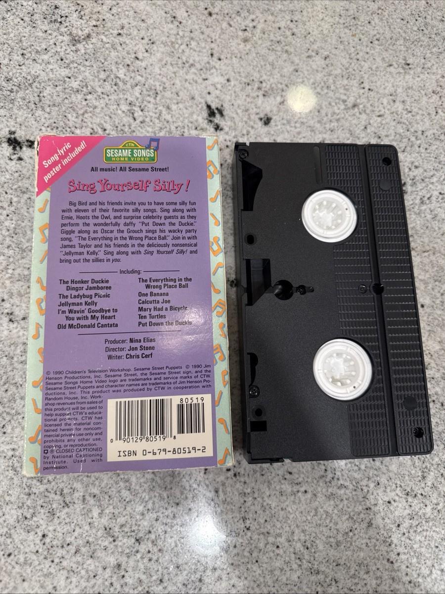 Sesame Street - Sing Yourself Silly (VHS, 1990) for sale
