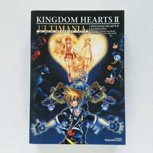 Kingdom Hearts II Ultimania Square Enix 2006 First Ed Guidebook + Postcard