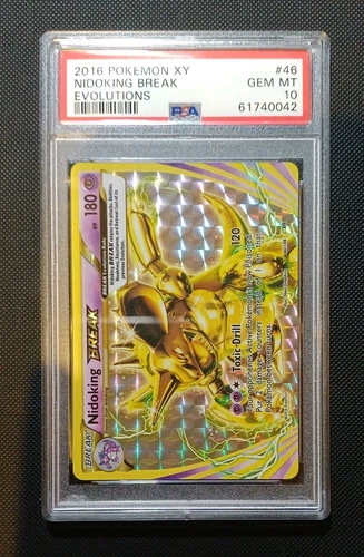 46/108 Nidoking BREAK 2016 Pokémon XY Evolutions PSA 10 Gem Mint Slab