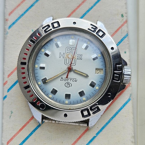 Vintage Vostok 2414A Amphibia Soviet wrists watch man Russian komandirskie - Bild 3 von 12