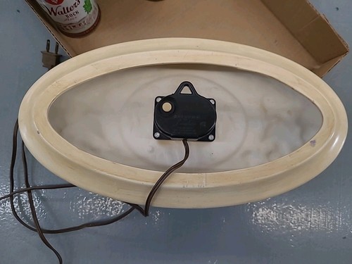 Antique ceramic mushroom clock electric 1970s Works - Picture 7 of 9
