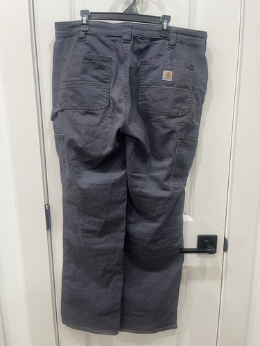 Carhartt Carpenter Work Pants Size 12 Loose Fit Dark Gray Color Pre Owned - Picture 7 of 17