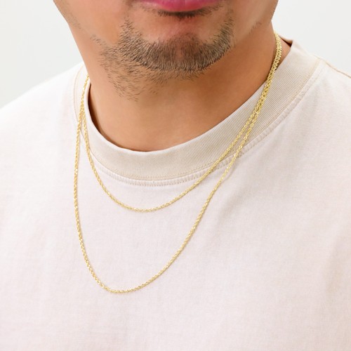 10K Yellow Gold 2mm Rope Chain Laser Diamond Cut Necklace Mens Womens 16"- 30" - Picture 7 of 81