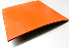 Silicone Rubber Sheet High Temp Solid Red/Orange Commercial Grade 14" x14" x1/4"