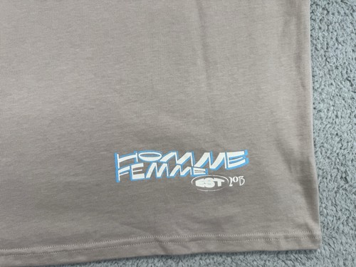 Homme + Femme Los Angeles T-shirt Mens Large Pink Brown Short Sleeve Crew Neck - Picture 10 of 14