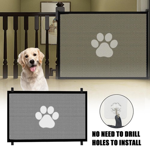 Portable Foldable Mesh Dog Gate Retractable Baby Gate Large Pet Dog Mesh Fence - Picture 6 of 16