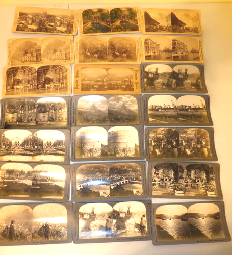 Keystone Stereoskop von 1904 - Lot von 41 verschiedenen Karten von Menschen und Orten - Bild 15 von 24
