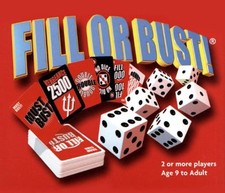 (2) Fill or Bust Game Dice Card Travel Family Bowman Games Fun